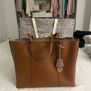 Tory Burch Perry brown tote EUC
